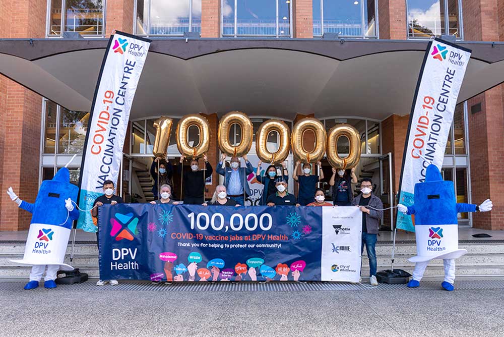 DPV Health thank the community for 100,000 vaccinations 